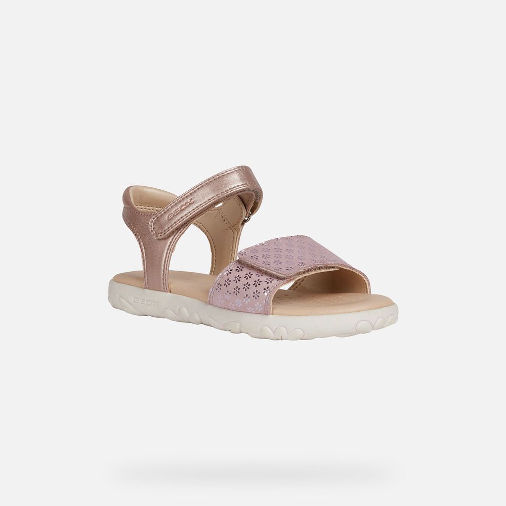 Geox Sandals Pink Haiti - Geox Girls Shoes - NRYJTG692